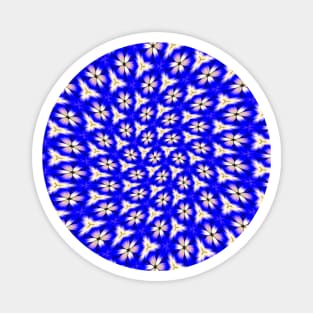 Cute Blue Floral Pattern Magnet